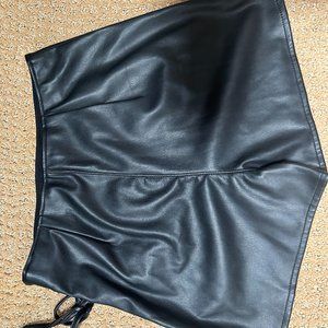 Abercrombie Black Leather Skort